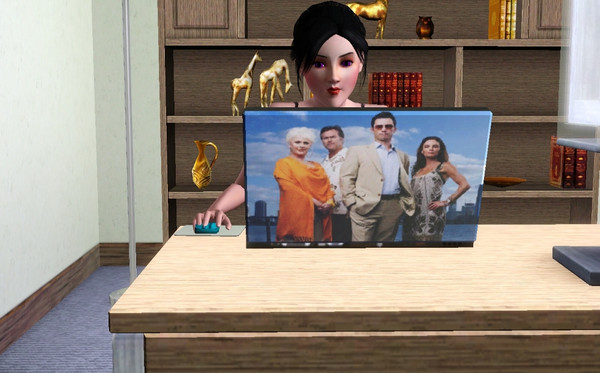 Sims 3 — burn notice laptop by evilerci — Laptop featuring the cast of burn notice 
