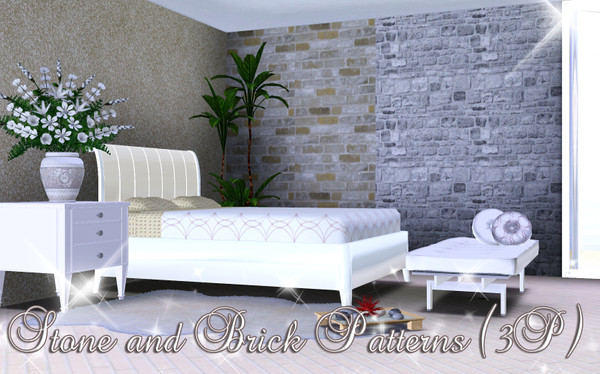 Sims 3 — Stone and Brick Patterns (3Patterns) by TSR Archive — This set contains wonderful brick and stone patterns:D