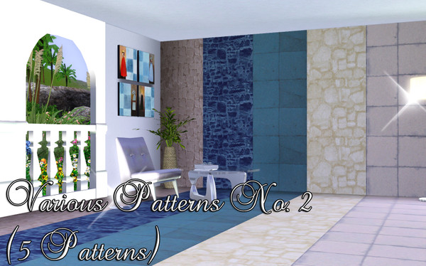 Sims 3 — Various Patterns No. 2 (5 Patterns) by TSR Archive — This set contains five various patterns! Please enjoy dear