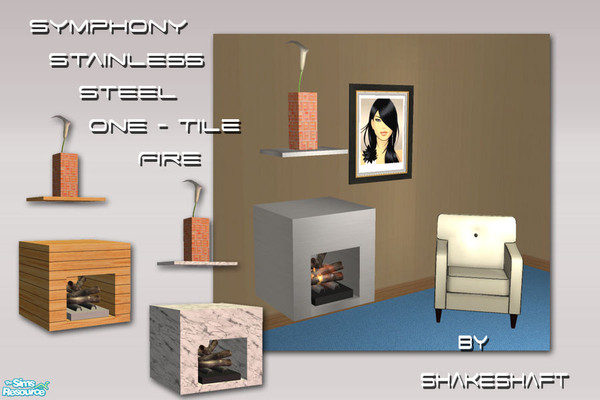 Sims 2 — Symphony  Fire 1 Tile - Set by Shakeshaft — A new mesh set, set high standards with the Symphony Stainless Steel