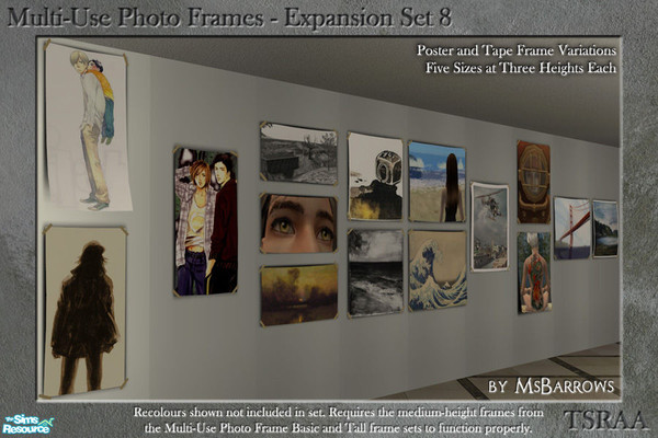 Sims 2 — Multi-Use Photo Frames - Expansion Set 8 by MsBarrows — Too broke to afford to frame your favourite photo or