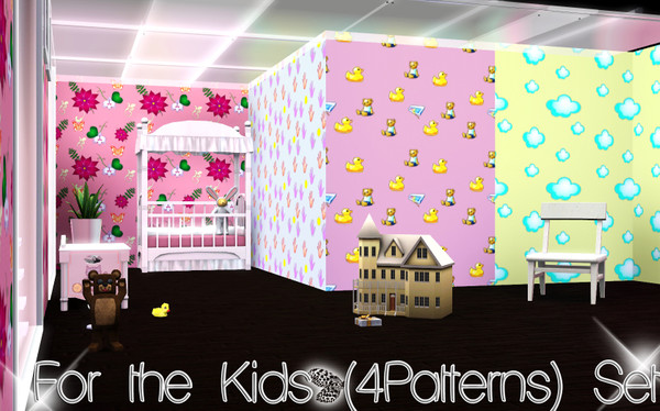 Sims 3 — For the Kids (4Patterns) Set  by TSR Archive — Cute little pattern set for your sim-kiddies:) It contains four