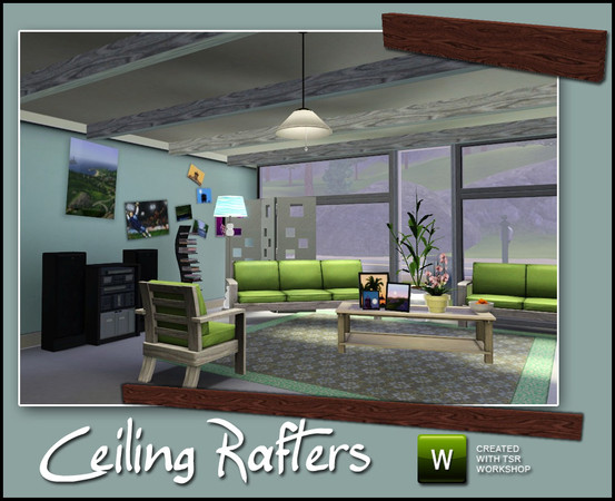 Sims 3 — Ceiling Rafters by sim_man123 — A set of 6 sizes of ceiling rafters. Much like my Ceiling Beams, these are