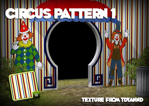 Sims 3 — Circus Pattern 1 by tdyannd — One of three Circus themed patterns as requested by paramiti!