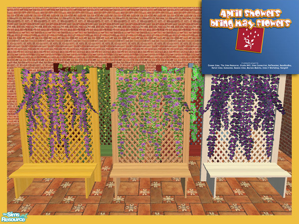 Sims 2 — Community Project:Trellis Bench by simscom — Brought to you by the Sims2 Community Project....Please enjoy this