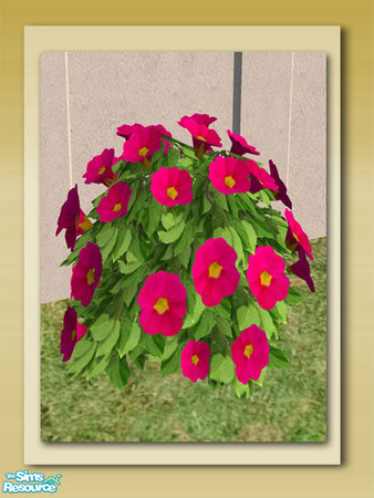 Sims 2 — Millionbells Shrub - Mesh by Shakeshaft — Part of a New 10 Mesh Set including Round Stone Planters, Live