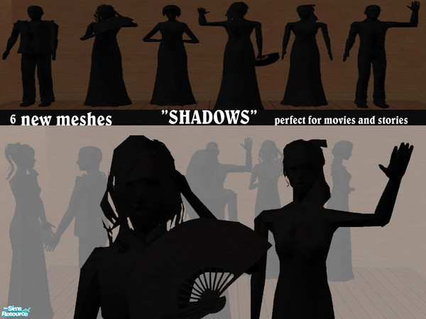 Sims 2 — Shadows by theangeliquemonte — A really handy set for storytellers and moviemakers!Features 6