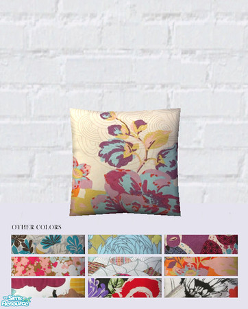 Sims 2 — Graphic Pillow Set by salixlikescake — A set of 10 recolors of Mira\'s Springhouse pillows. These recolor all