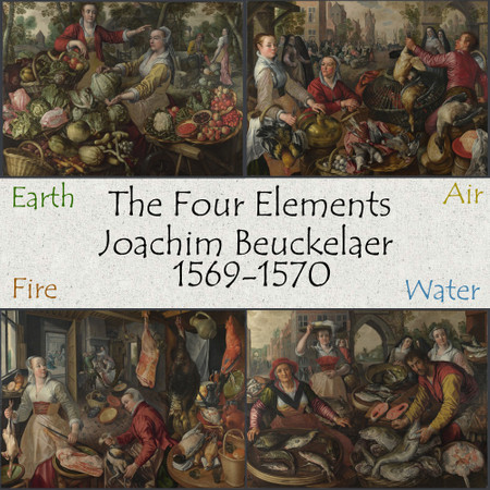 Sims 3 — The Four Elements by duckeggpie — Painted between 1569 and 1570 By Joachim Beuckelaer. - These paintings are on