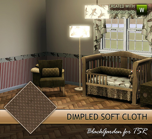 Sims 3 — Dimpled Soft Cloth by BlackGarden — Tactile soft fabric, ideal for nurseries, kids' rooms, and even living