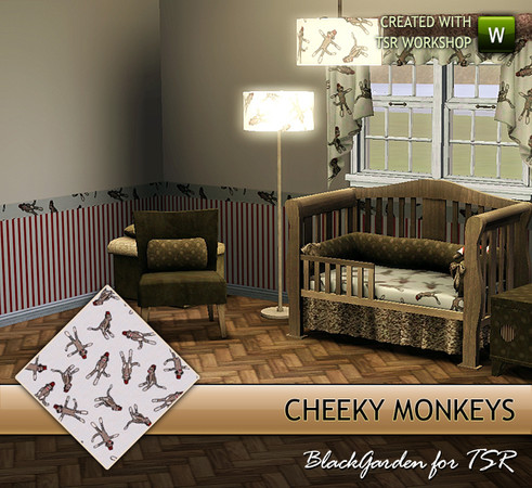 Sims 3 — Cheeky Monkey by BlackGarden — Ideal for nurseries and kids' rooms, these cheeky monkeys will brighten any home.