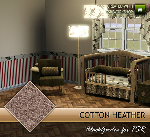 Sims 3 — Cotton Heather by BlackGarden — Soft cotton fabric with a heather effect. A versatile fabric, great in almost