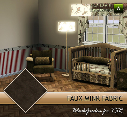 Sims 3 — Faux Mink Fabric by BlackGarden — A mink-look fabric, ideal for anywhere. No virtual animals were harmed in the