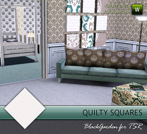 Sims 3 — Quilty Squares by BlackGarden — Soft quilty fabric with a square pattern, great for cushions, pillows, throws,