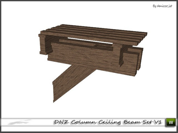 Sims 3 — DNZ Column Ceiling Beam Set V1 by denizzo_ist — 2 recolorable parts and 2 variations I wish you like it ;)