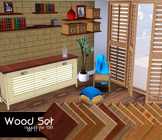 Sims 3 — Wood Pattern Set by ayyuff — 12 wood patterns