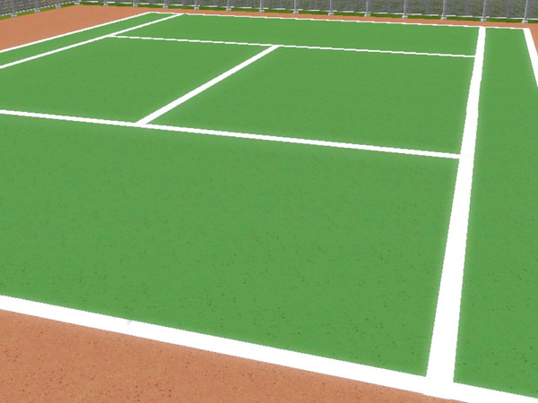 Sims 3 — White lines for a Tennis Court by lilliebou — Hi ! These lines can be found in the FENCES category of Build Mode