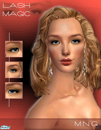 Sims 2 — Lash Magic Collection by IcedMango — A set of 3 different mascara styles - Doll Look, Glamouros Look and natural