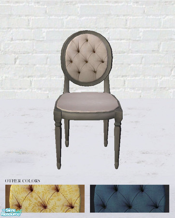 Sims 2 — Tufted Dining Chairs by salixlikescake — 3 recolors of Mango Sim\'s Monaco dining chair with a tufted back.