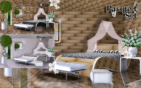 Sims 3 — Parquet Set by TSR Archive — This set contains three parquet patterns! I hope you like it,please enjoy:D