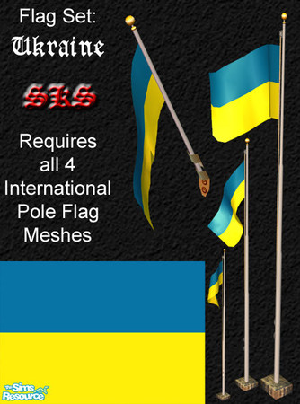 Sims 2 — Flag Set - Ukraine by 71robert13 — Set includes the flag of