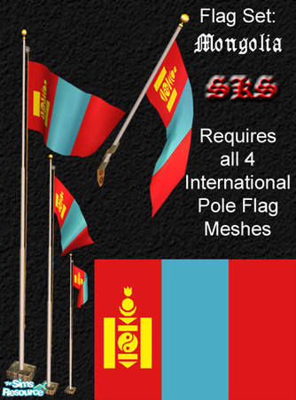 Sims 2 — Flag set - Mongolia by 71robert13 — Set includes the flag of