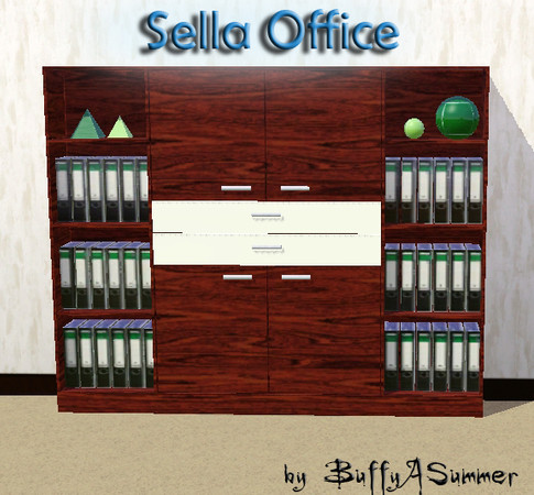 Sims 3 — BuffyASummer_Sella_Office_BookselfPart1 by BuffSumm — created by BuffyASummer