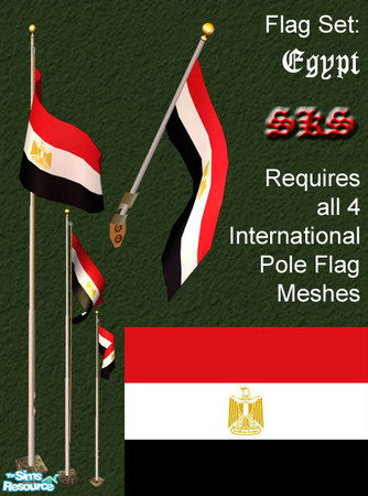 Sims 2 — Flag Set - Egypt by 71robert13 — Set includes the flag of أ. مصر