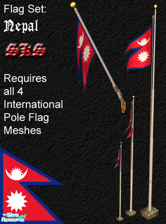 Sims 2 — Flag Set - Nepal by 71robert13 — Set includes the flag of
