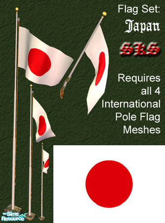 Sims 2 — Flag Set - Japan by 71robert13 — Set includes the flag of 日本國 (Nippon AKA: