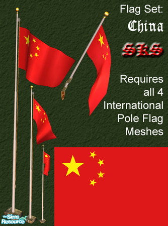 Sims 2 — Flag Set - China by 71robert13 — Set includes the flag of 中国 (China) for the Bracket