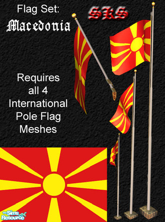Sims 2 — Flag Set - Macedonia by 71robert13 — Set includes the flag of
