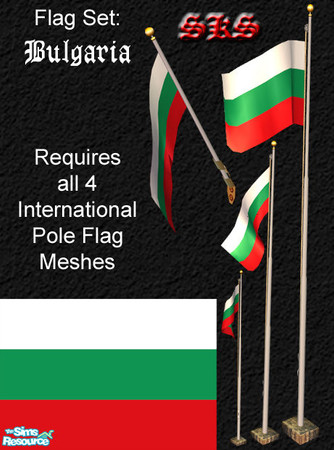Sims 2 — Flag Set - Bulgaria by 71robert13 — Set includes the flag of
