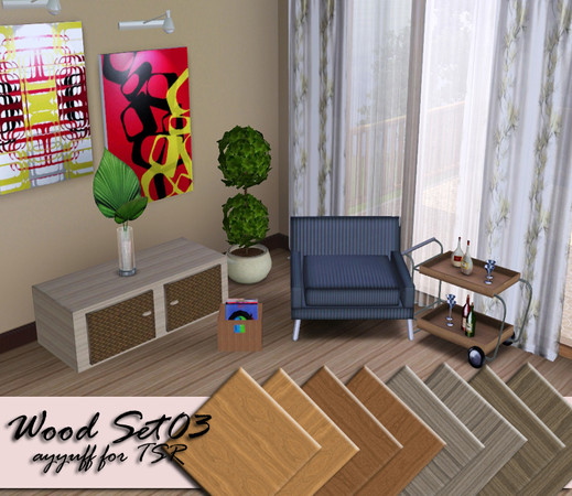 Sims 3 — Wood Pattern Set03 by ayyuff — 8 wood patterns..