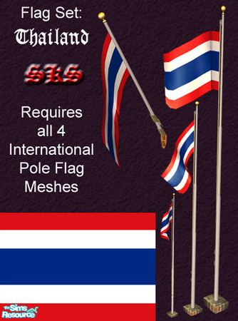 Sims 2 — Flag Set - Thailand by 71robert13 — Set includes the flag of