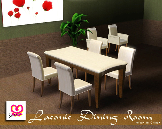 Sims 3 — Laconic Dining Room by Susan372 — This is my first furniture.I hope you will like it.