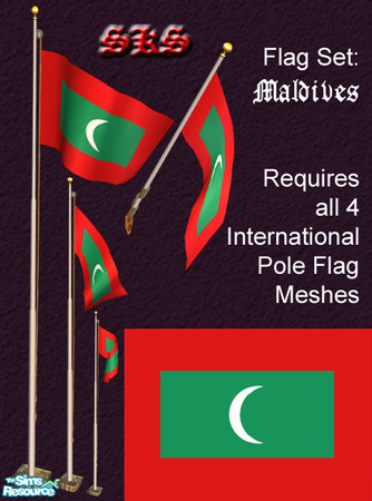 Sims 2 — Flag Set - Maldives by 71robert13 — Set includes the flag of