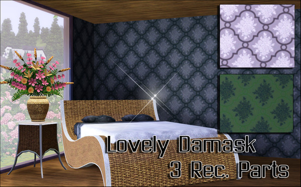 Sims 3 — Lovely Damask by TSR Archive — Made By Pralinesims
