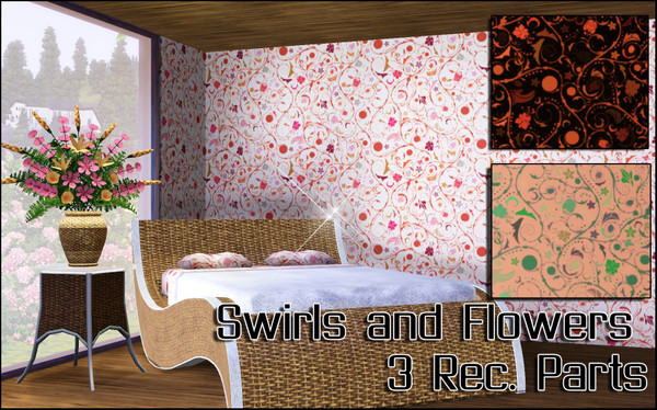 Sims 3 — Swirls and Flowers by TSR Archive — Made By Pralinesims