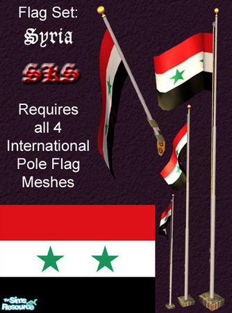 Sims 2 — Flag Set - Syria by 71robert13 — Set includes the flag of