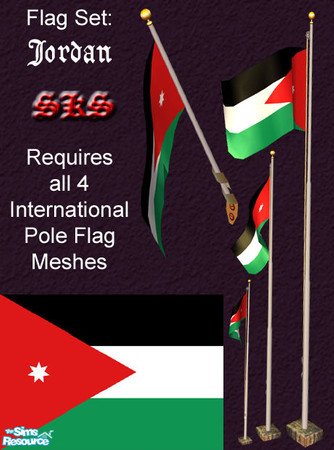 Sims 2 — Flag Set - Jordan by 71robert13 — Set includes the flag of