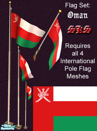 Sims 2 — Flag Set - Oman by 71robert13 — Set includes the flag of عمان‎