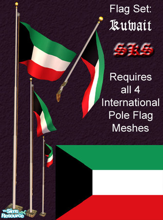 Sims 2 — Flag Set - Kuwait by 71robert13 — Set includes the flag of دولة