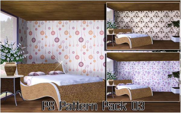 Sims 3 — PS Pattern Pack 03 by TSR Archive — This set contains three recolourable patterns! I hope you like it:D