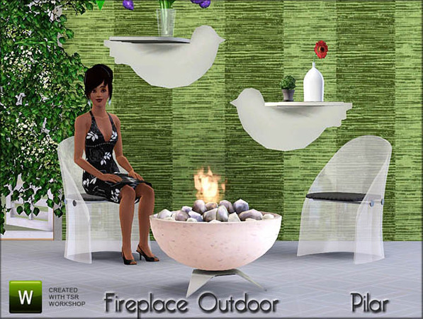 Sims 3 — FireplaceOutdoor by Pilar — Creado por Pilar para los sism3