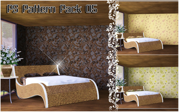 Sims 3 — PS Pattern Pack 05 by TSR Archive — This set contains three new lovely patterns! please enjoy:D