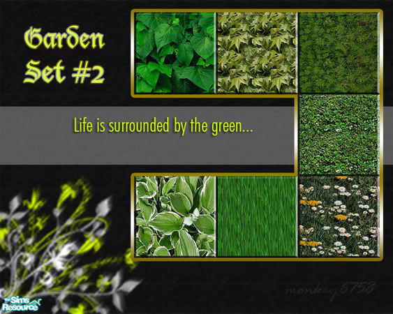 Sims 2 — Garden Set #2 by monkey6758 — 7 grounds