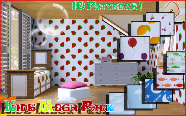 Sims 3 — Kids Mega Pack (10 Patterns!) by TSR Archive — This set contains ten lovely patterns! I hope you like it,please