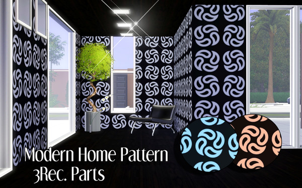 Sims 3 — Modern Home Pattern by TSR Archive — By Pralinesims -under Theme