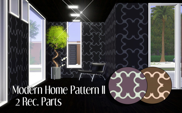 Sims 3 — Modern Home Pattern II by TSR Archive — By Pralinesims -under Theme
